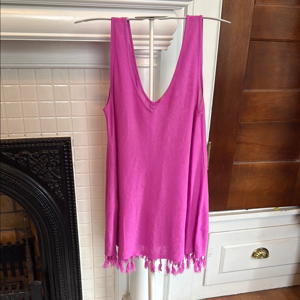 Lilly Pulitzer‎ Fuchsia Sleeveless Top with Fringe
